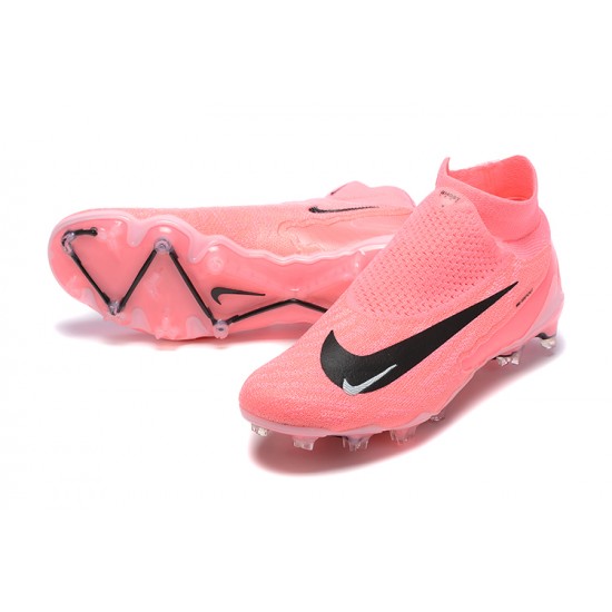 Cheap Nike Phantom GX Elite FG High Top Soccer Shoes Pink Black Sale