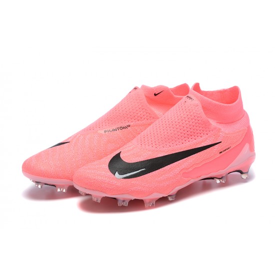 Cheap Nike Phantom GX Elite FG High Top Soccer Shoes Pink Black Sale