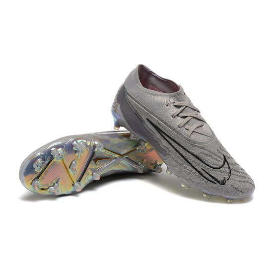 Cheap Nike Phantom GX Elite FG Low Soccer Shoes All Grey Sale