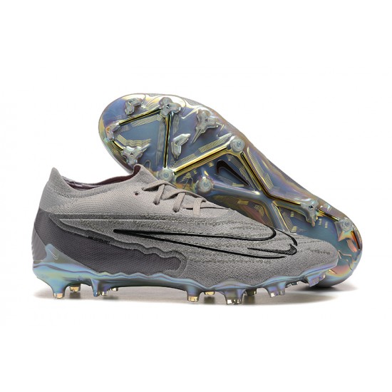 Cheap Nike Phantom GX Elite FG Low Soccer Shoes All Grey Sale