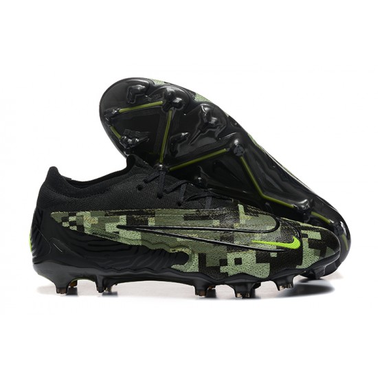 Cheap Nike Phantom GX Elite FG Low Soccer Shoes Black Green Sale