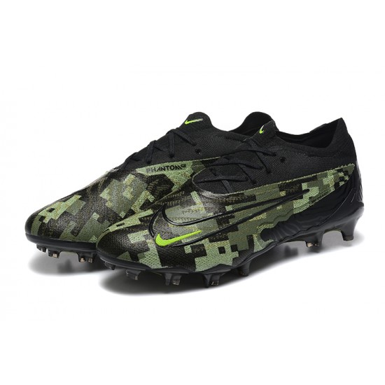 Cheap Nike Phantom GX Elite FG Low Soccer Shoes Black Green Sale