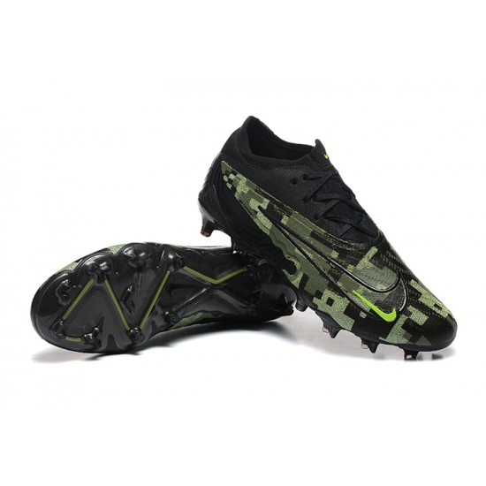 Cheap Nike Phantom GX Elite FG Low Soccer Shoes Black Green Sale