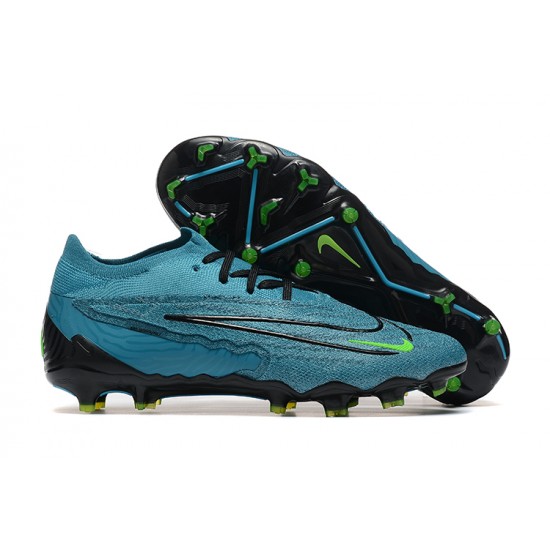 Cheap Nike Phantom GX Elite FG Low Soccer Shoes Blue Black Green Sale