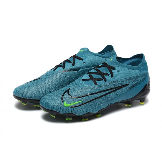 Cheap Nike Phantom GX Elite FG Low Soccer Shoes Blue Black Green Sale