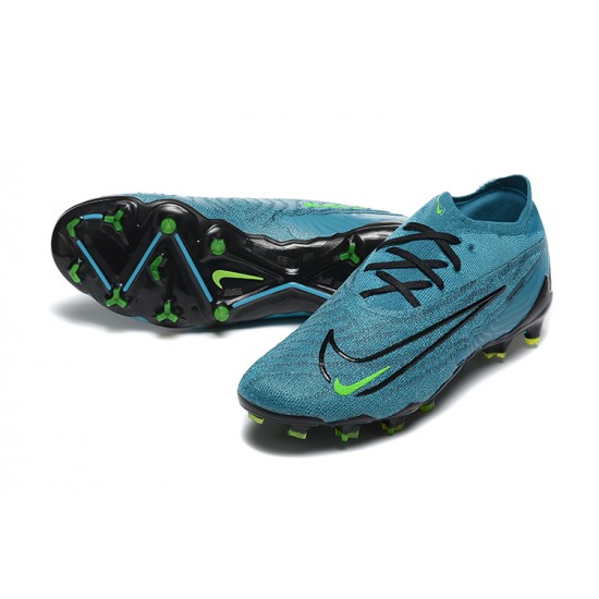 Cheap Nike Phantom GX Elite FG Low Soccer Shoes Blue Black Green Sale