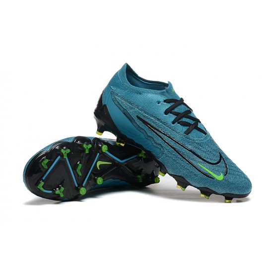 Cheap Nike Phantom GX Elite FG Low Soccer Shoes Blue Black Green Sale