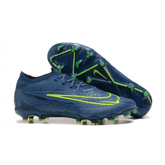 Cheap Nike Phantom GX Elite FG Low Soccer Shoes Deep Blue Sale