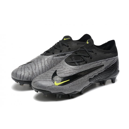 Cheap Nike Phantom GX Elite FG Low Soccer Shoes Grey Black Sale