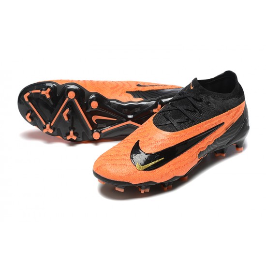 Cheap Nike Phantom GX Elite FG Low Soccer Shoes Orange Black Sale