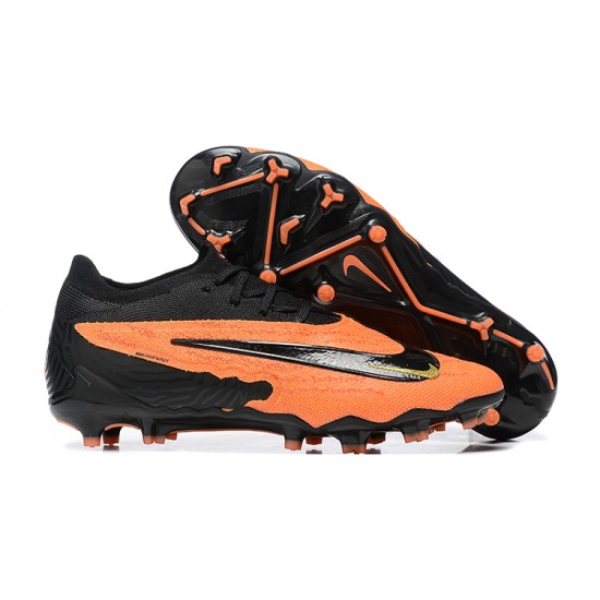 Cheap Nike Phantom GX Elite FG Low Soccer Shoes Orange Black Sale