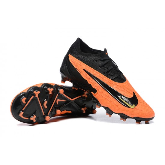 Cheap Nike Phantom GX Elite FG Low Soccer Shoes Orange Black Sale