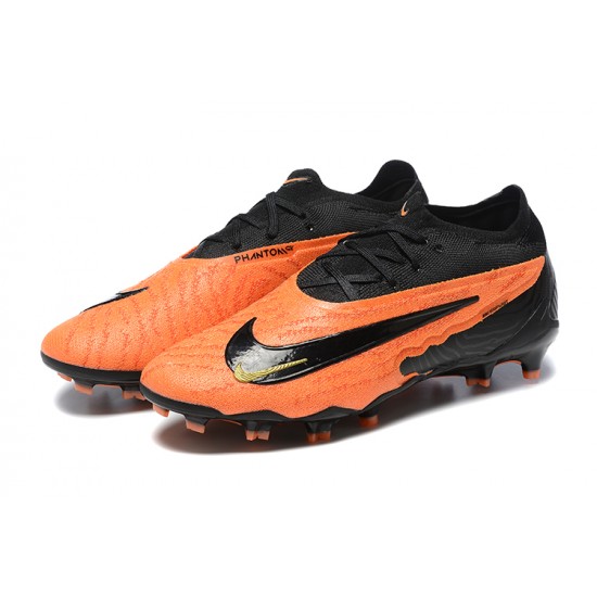 Cheap Nike Phantom GX Elite FG Low Soccer Shoes Orange Black Sale