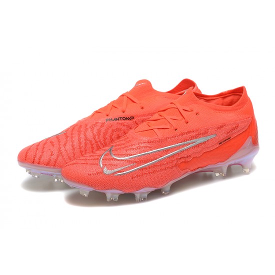 Cheap Nike Phantom GX Elite FG Low Soccer Shoes Orange Silver Sale