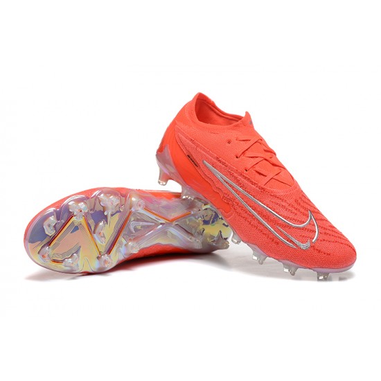 Cheap Nike Phantom GX Elite FG Low Soccer Shoes Orange Silver Sale