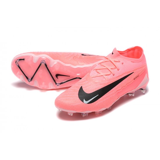 Cheap Nike Phantom GX Elite FG Low Soccer Shoes Pink Black Sale