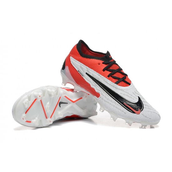 Cheap Nike Phantom GX Elite FG Low Soccer Shoes White Red Black Sale