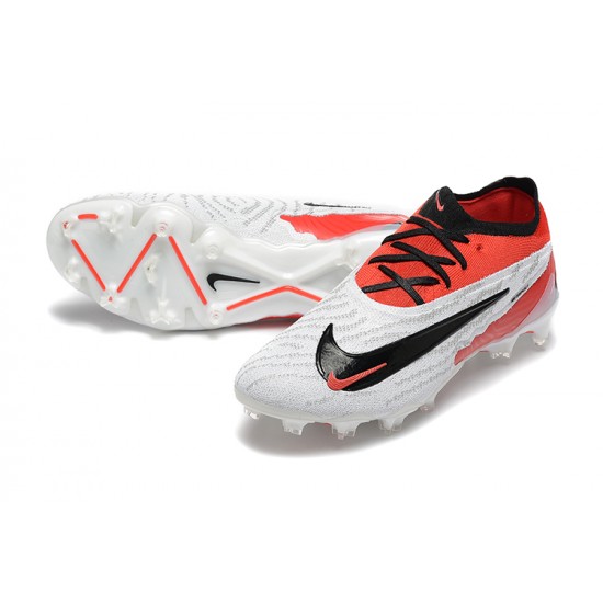 Cheap Nike Phantom GX Elite FG Low Soccer Shoes White Red Black Sale