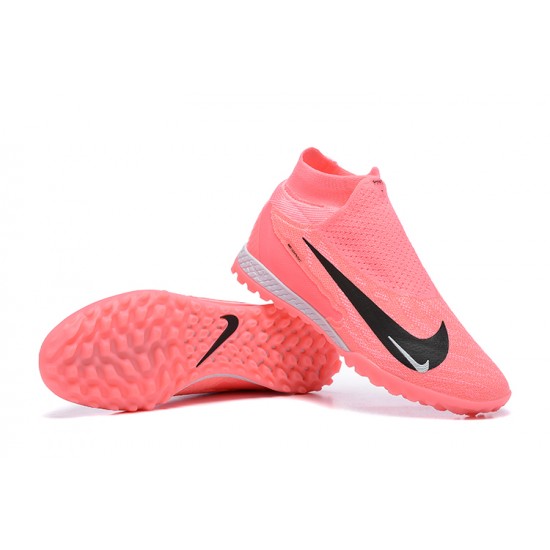 Cheap Nike Phantom GX Elite TF High Top Soccer Shoes Pink Black Sale