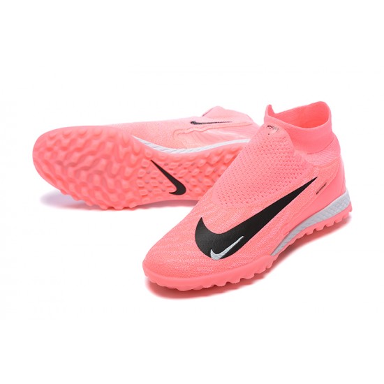 Cheap Nike Phantom GX Elite TF High Top Soccer Shoes Pink Black Sale