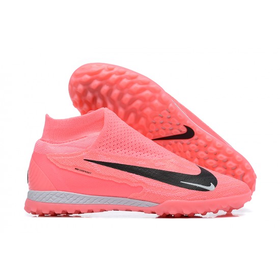 Cheap Nike Phantom GX Elite TF High Top Soccer Shoes Pink Black Sale