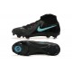 Cheap Nike Phantom Luna Elite FG Black Ltblue High Soccer Shoes Sale