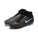 Cheap Nike Phantom Luna Elite FG Black Ltblue High Soccer Shoes Sale