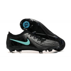 Nike Phantom Luna Elite FG Black Ltblue Low Soccer Shoes