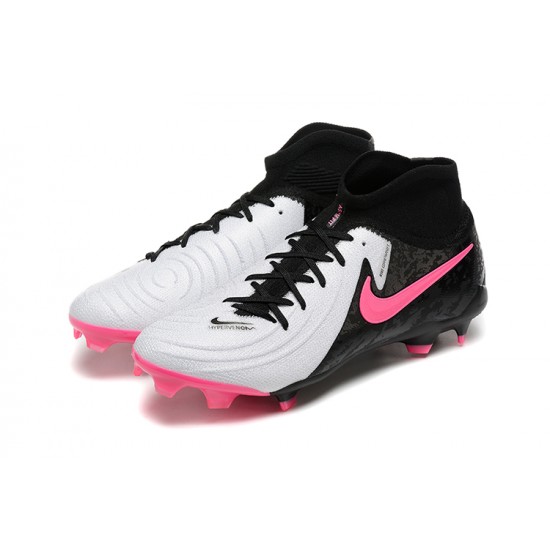 Cheap Nike Phantom Luna Elite FG Black Pink White Soccer Shoes Sale