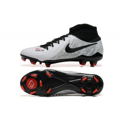 Nike Phantom Luna Elite FG Grey Black Red High Soccer Shoes