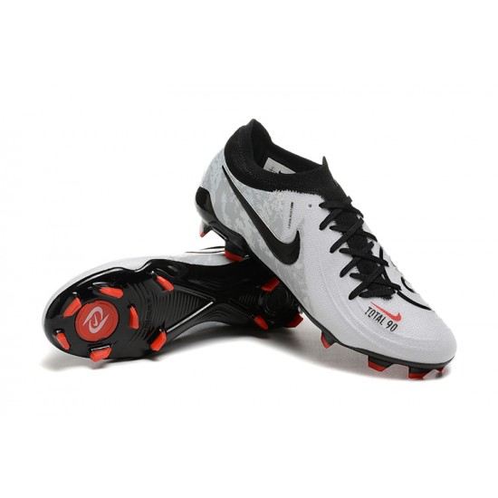 Cheap Nike Phantom Luna Elite FG Grey Black Red Low Soccer Shoes Sale