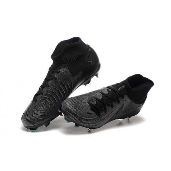 Cheap Nike Phantom Luna Elite FG High Top All Black Soccer Shoes Sale