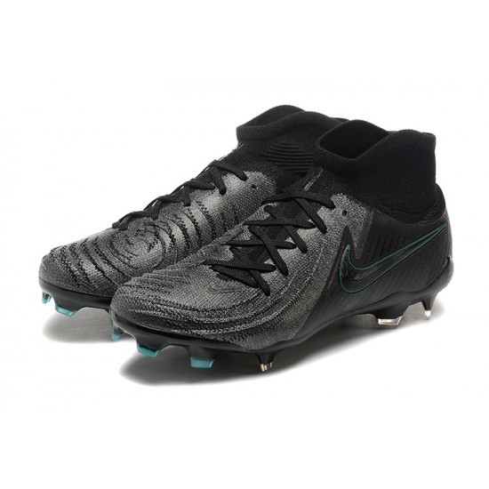 Cheap Nike Phantom Luna Elite FG High Top All Black Soccer Shoes Sale