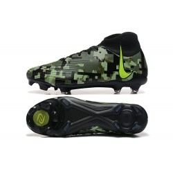 Nike Phantom Luna Elite FG High Top Black Green Soccer Shoes 