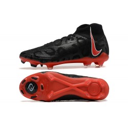 Nike Phantom Luna Elite FG High Top Black Red Soccer Shoes 