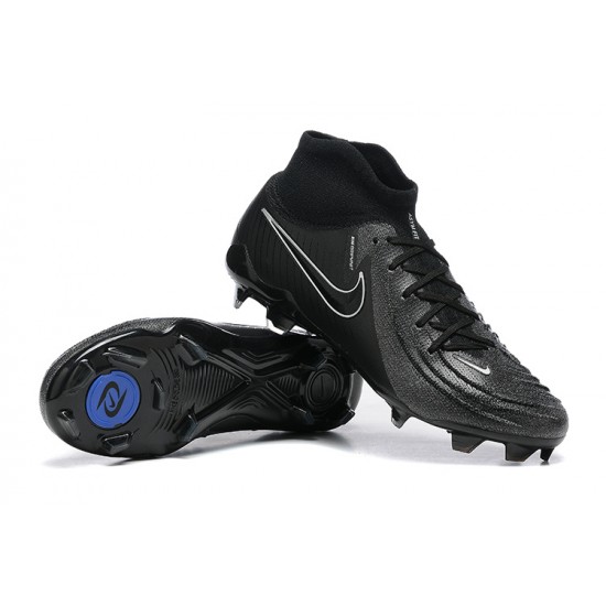 Cheap Nike Phantom Luna Elite FG High Top Black White Soccer Shoes Sale