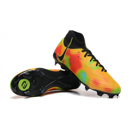 Cheap Nike Phantom Luna Elite FG High Top Black Yellow Soccer Shoes Sale