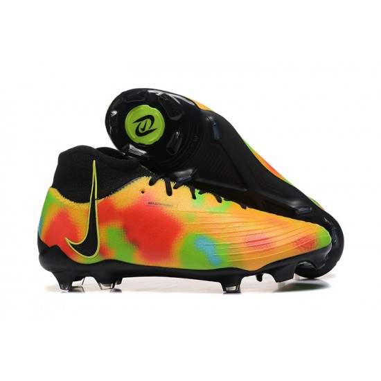 Cheap Nike Phantom Luna Elite FG High Top Black Yellow Soccer Shoes Sale