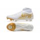 Cheap Nike Phantom Luna Elite FG High Top Gold White Soccer Shoes Sale