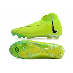 Nike Phantom Luna Elite FG High Top Green Yellow Black Soccer Shoes