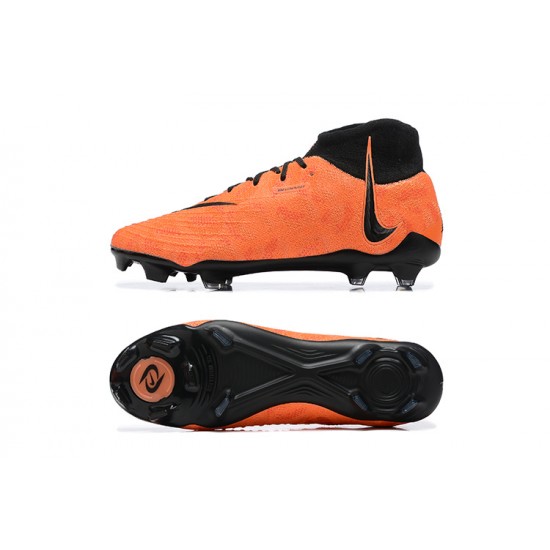 Cheap Nike Phantom Luna Elite FG High Top Orange Black Soccer Shoes Sale