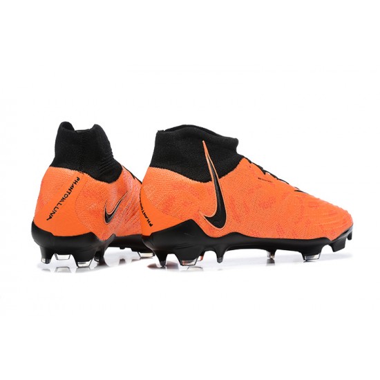 Cheap Nike Phantom Luna Elite FG High Top Orange Black Soccer Shoes Sale