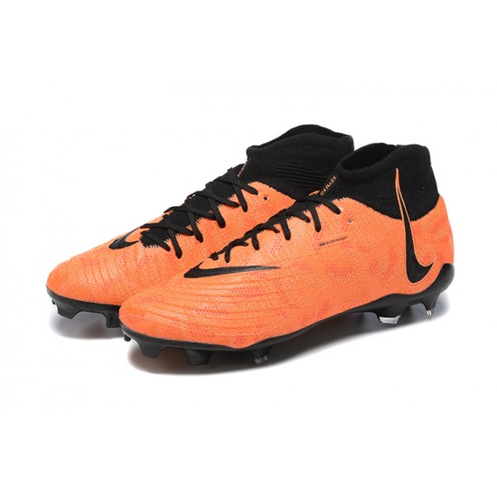 Cheap Nike Phantom Luna Elite FG High Top Orange Black Soccer Shoes Sale