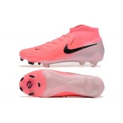 Nike Phantom Luna Elite FG High Top Peach Black Soccer Shoes 