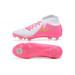 Nike Phantom Luna Elite FG High Top Peach White Gold Soccer Shoes 