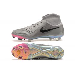 Nike Phantom Luna Elite FG High Top Pink Grey Black Soccer Shoes 