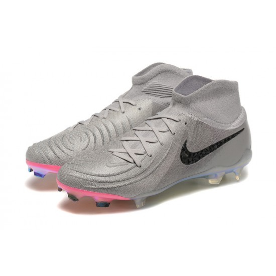 Cheap Nike Phantom Luna Elite FG High Top Pink Grey Black Soccer Shoes Sale