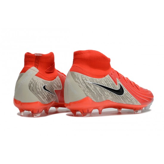 Cheap Nike Phantom Luna Elite FG High Top Soccer Shoes Red Black Grey Sale