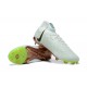 Cheap Nike Phantom Luna Elite FG High Top White Gold Green Soccer Shoes Sale