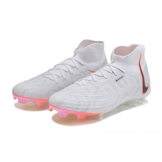 Cheap Nike Phantom Luna Elite FG High Top White Orange Soccer Shoes Sale